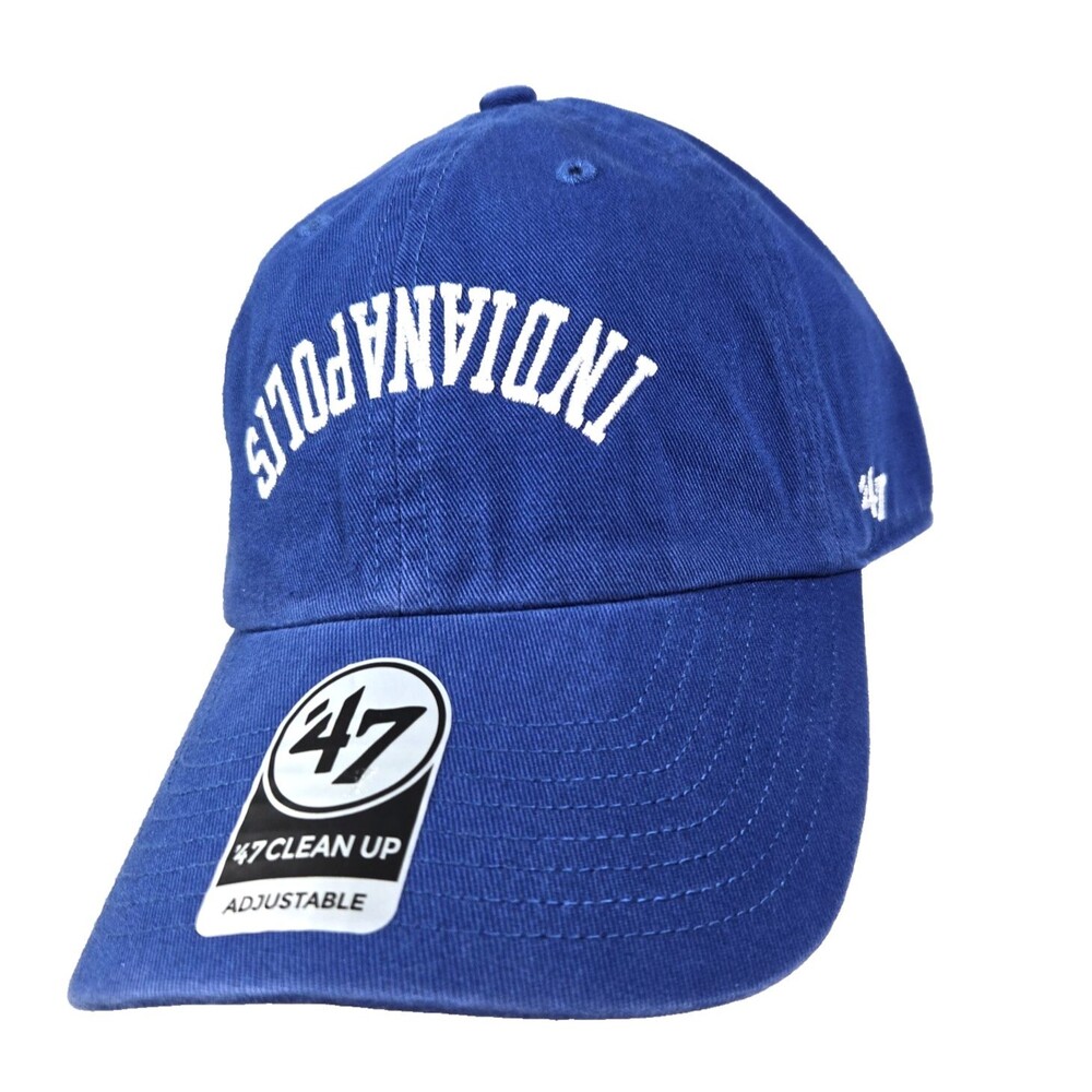Indianapolis Colts '47 Brand Reversed Script Clean Up Blue Snapback Hat New